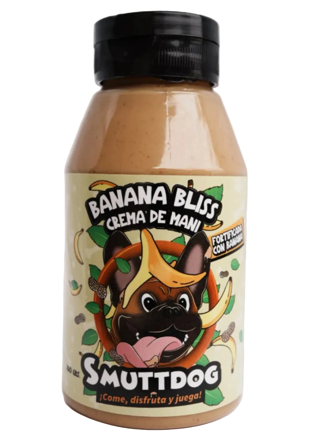 Crema de mani con platano para perros 260 gr.