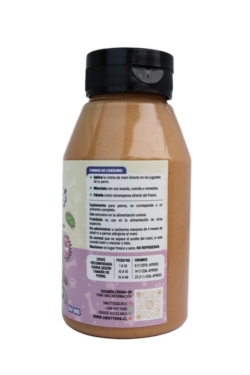 Crema de maní con probióticos para perros 260 gr.