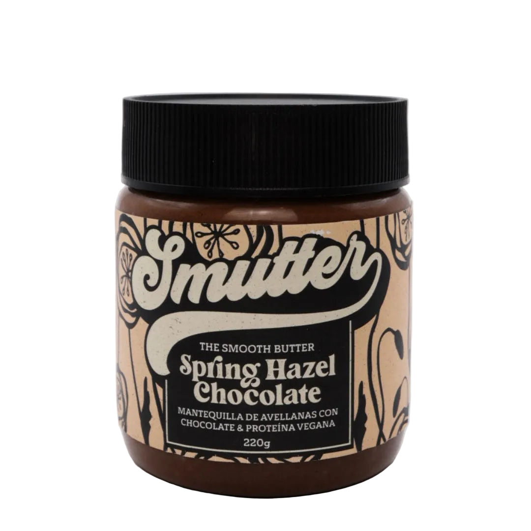 Mantequilla de avellana con chocolate sin azúcar y proteína vegana 220 gr