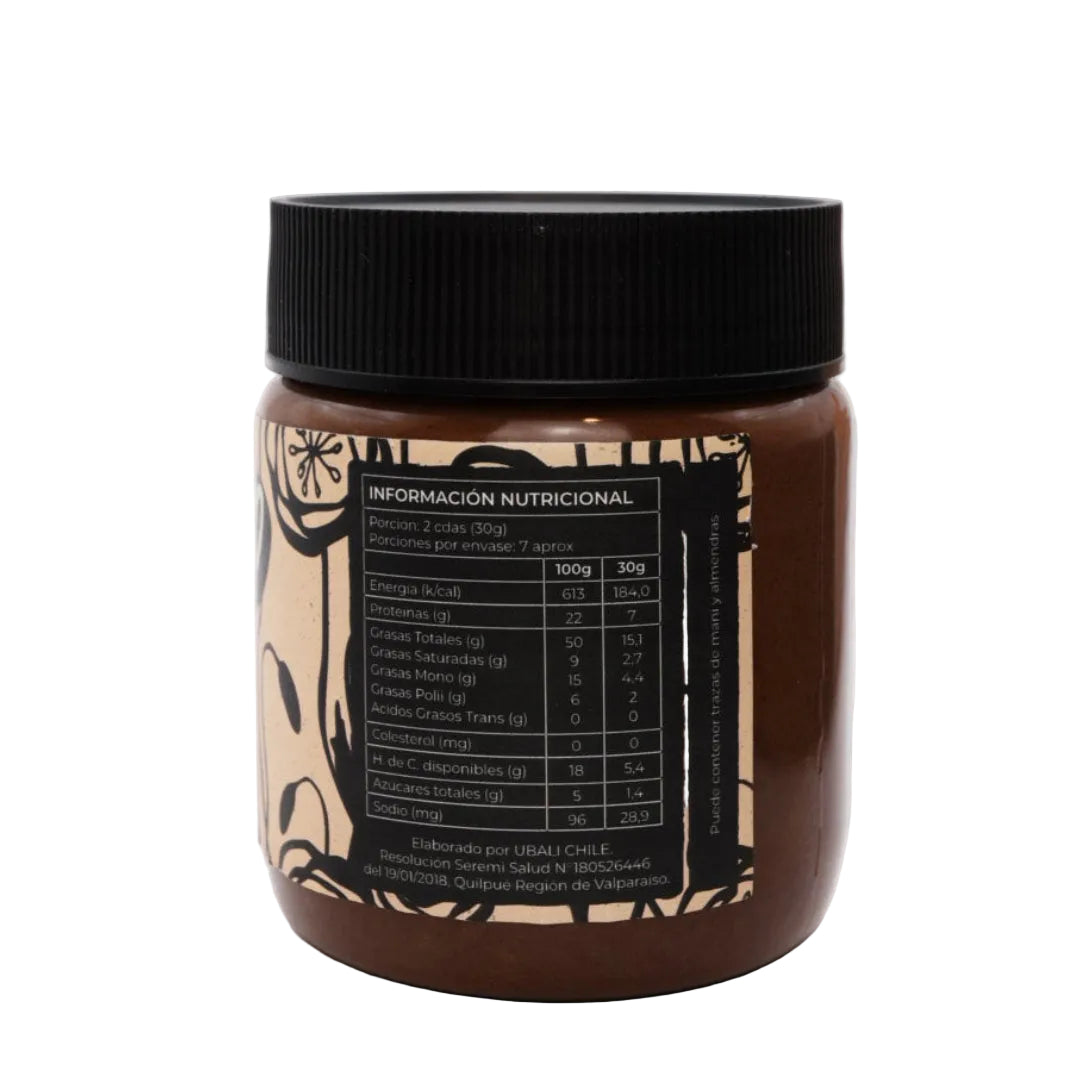Mantequilla de avellana con chocolate sin azúcar y proteína vegana 220 gr