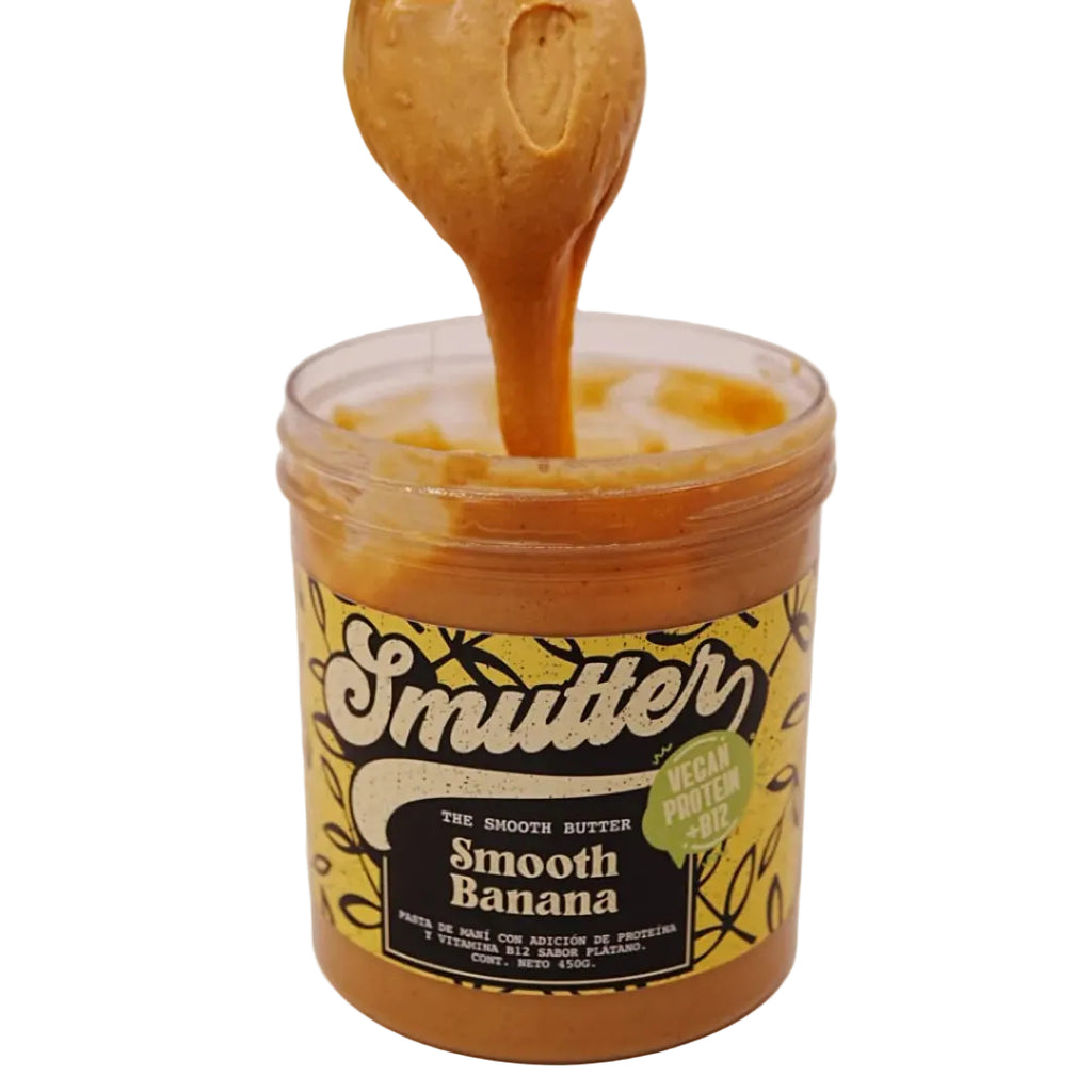 Mantequilla de maní c/proteína vegana sabor plátano vitamina B12