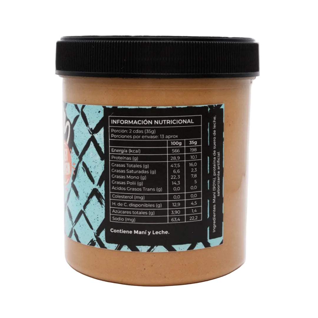 Mantequilla de maní con proteína de leche sabor Cookies and Cream  450 gr