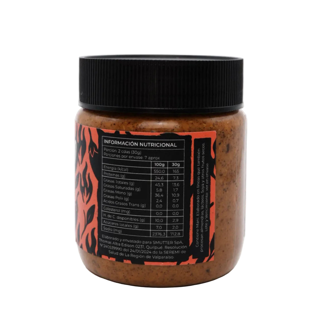 Mantequilla de maní con merkén, sal de mar y especias 220g