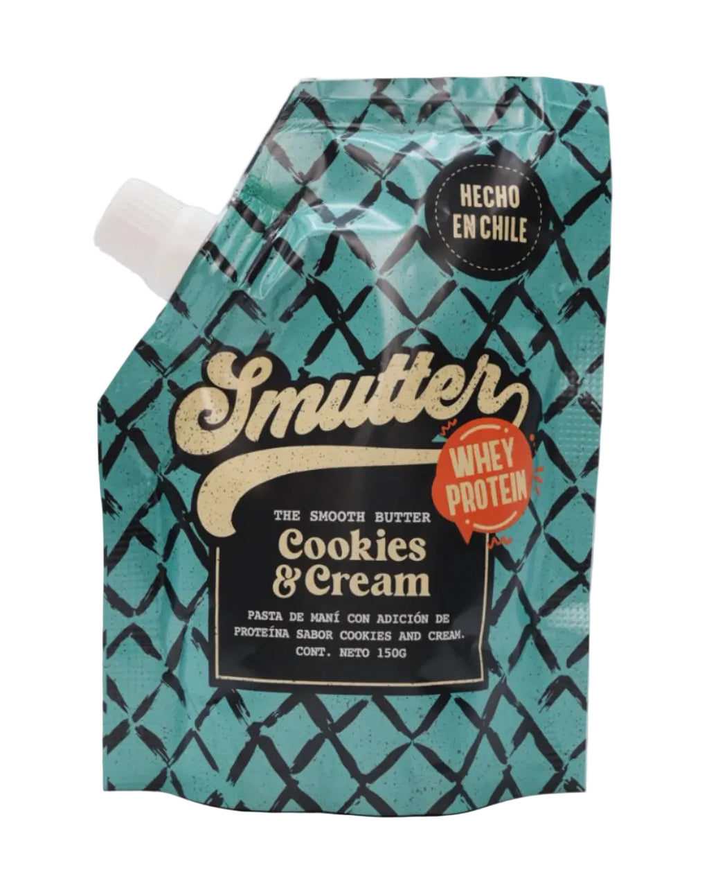 Pouch Mantequilla de maní con proteína de leche sabor Cookies and Cream 150 grs